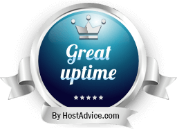 HostAdvice Great Uptime Award for Webnames